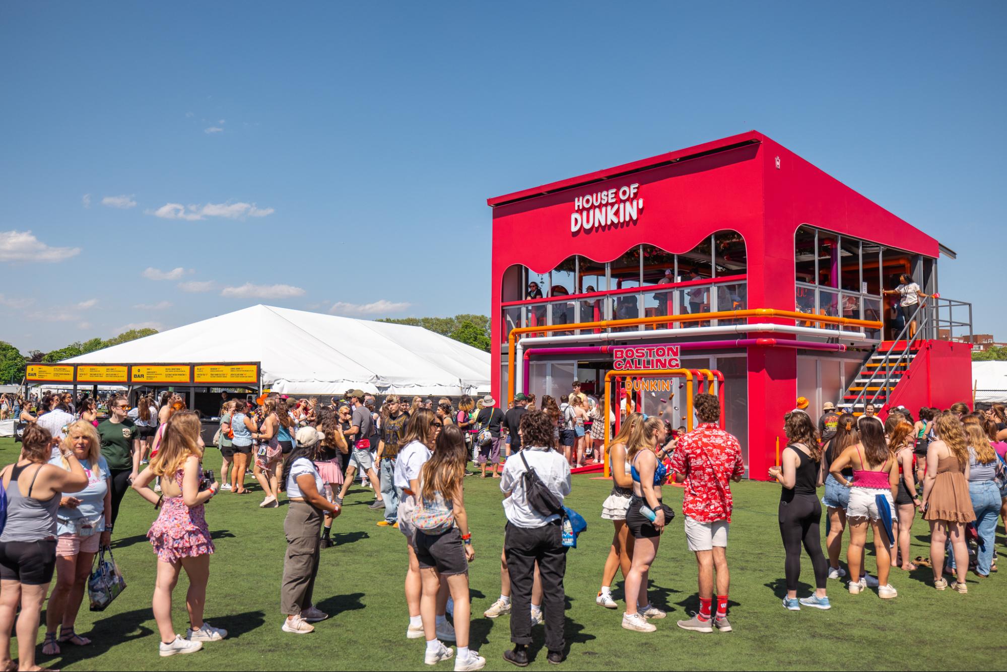 "Dunkin booth at Boston Calling"